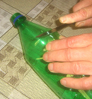 Как самостоятельно сделать оригинальную клумбу из стеклянных бутылок?